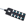 Cavo indicatore NPNLED splitter M12 a 8 porte a canale singolo PUR/PVC grigio3 m