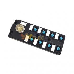 M12 Splitter 8 Port Single Channel NPNLED Indication M23 Prefabricated Interface