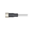 M23 pre-cast female plug elbow 19-7 core 4-port single channel drag chain cable PUR gray1m