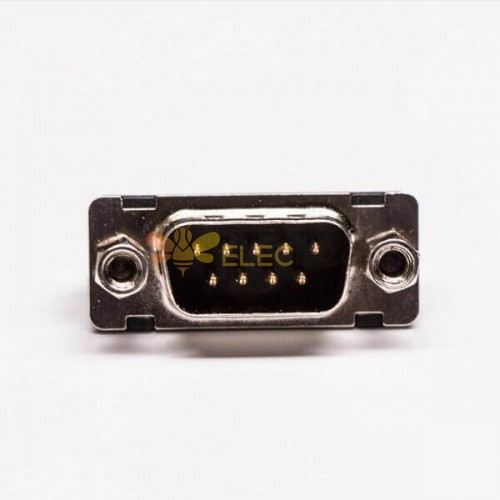 Connettore DB a 9 pin maschio standard foro passante diritto per montaggio su circuito stampato 20 pz