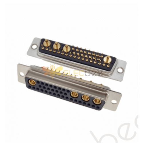 D SUB Female Connector Power 36W4 180° Solder Type for Cable with Staking 20A