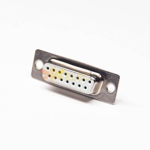 D sub 15 pino cabo padrão tipo de zinco liga D-sub 15 Pin female solder tipo para cabo