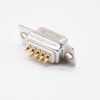 Connettore femmina D Sub a 9 pin dritto a due file a saldare timbrato standard