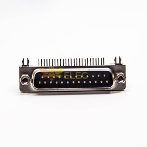 Connecteurs standard à 25 broches Trou traversant à angle droit pour montage sur circuit imprimé 20pcs