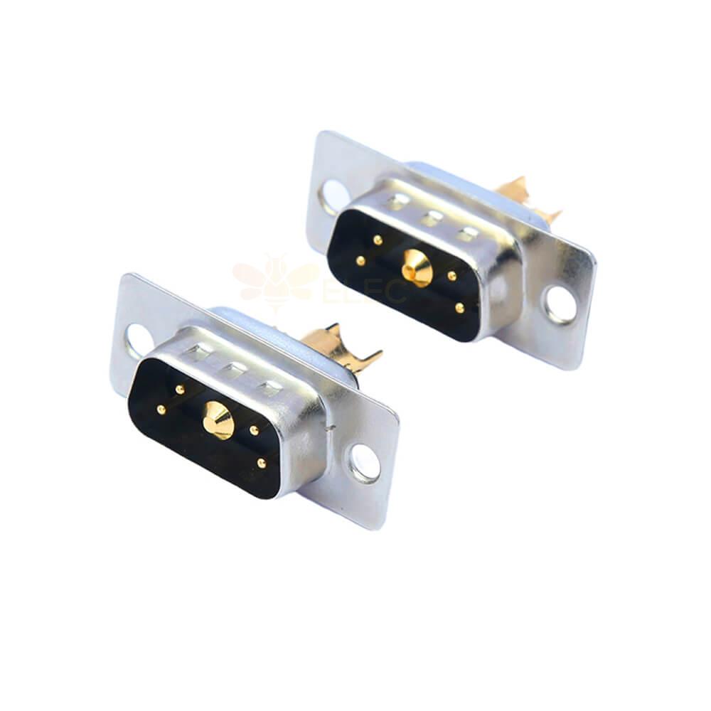 D-SUB 5W1 High Current Male Straight Solder Type 30A Gold Plated Solid Pin Single Hole 10A 20A 30A 40A 20A