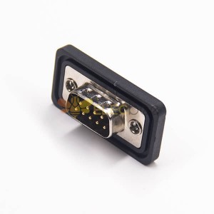 Norme IP67 Imperméable à l'eau D-sub 9 Contact Vertical PCB Mount Connector