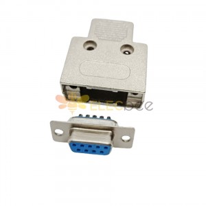 D SUB 9 Shell Straight RS232 porta serial 9 pinos liga de zinco prata plugue PLC