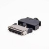 SCSI Connector 50 Pin 180 Degree Black Push Button Solder Type pour câble