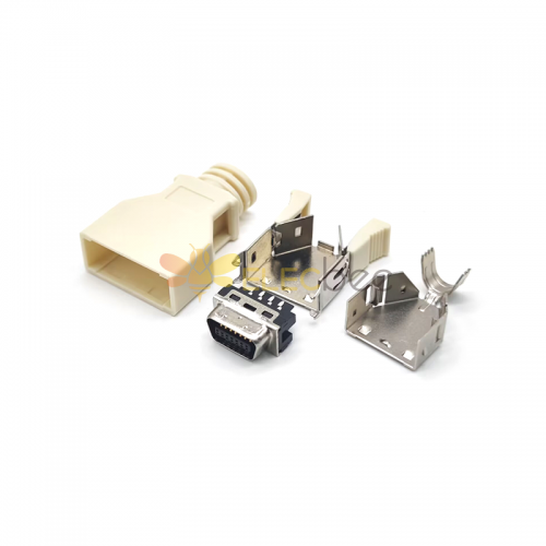 Solder SCSI Connector 14 Pin Dritto Maschio con Tipo di saldatura a guscio in plastica