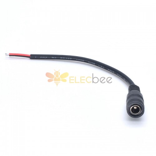 DC5.5*2.1mm Female Connector DC Power Cable 15cm for LED 12V