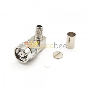 Reverse Polarity RP-TNC-Stecker rechtwinkliger Crimp-Steckverbinder für Kabel LMR240 RG59