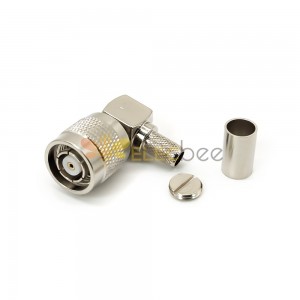 Reverse Polarity RP-TNC-Stecker rechtwinkliger Crimp-Steckverbinder für Kabel LMR240 RG59