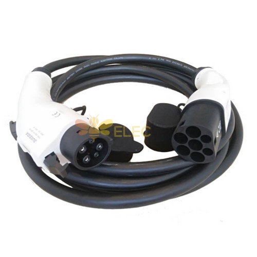 electric car cable 16A 32A j1772 charging cable Type 1 to type 2 male ev  cable