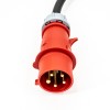 Carregador portátil de nível 2 EVSE Type2 plug 32A ev carregador trifásico com plugue vermelho CEE trifásico (3 fases)