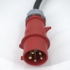 Carregador portátil de nível 2 EVSE Type2 plug 32A ev carregador trifásico com plugue vermelho CEE monofásico (1 fase)