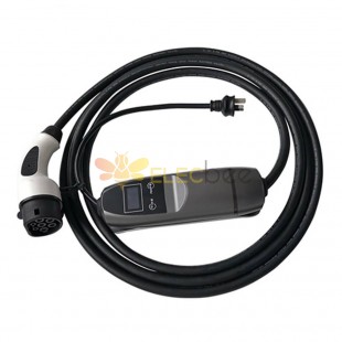 Tipo 2 Cable de cargador EV IEC62196 enchufe 16A Caja de carga EV portátil de enchufe de alimentación de Australia monofásico (1 fase)