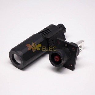 Battery Storage Connector IP67 Waterproof 350A Straight Plug and Socket 12mm Black