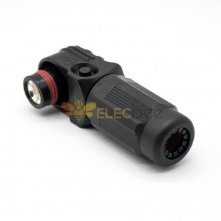 HV Connector Right Angle Plug Female Black 1 Pin 12MM 350A Plastic IP65 surlok plus