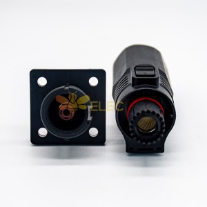 Connecteurs surlok power 8mm Black Straight Plug Socket Docking IP67 200A Busbar Lug