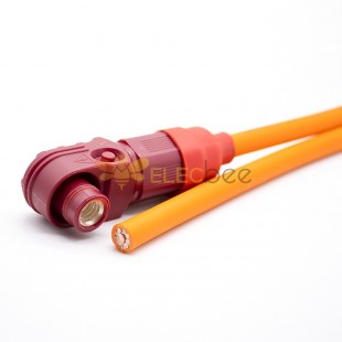 Surlok connector Plug IP67 12mm 1 Pin 350A Plastic Red Cable Right Angle 95mm2 with 30CM Cable