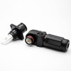 Waterproof High Current Battery Connectors Right Angle Plug and Socket 6mm Black IP65 120A Busbar Lug Female Plug