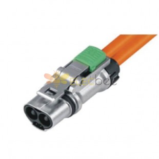 HVIL 2pin Straight Metal Plug 35A 6mm² IP67  HVIL Series Connector