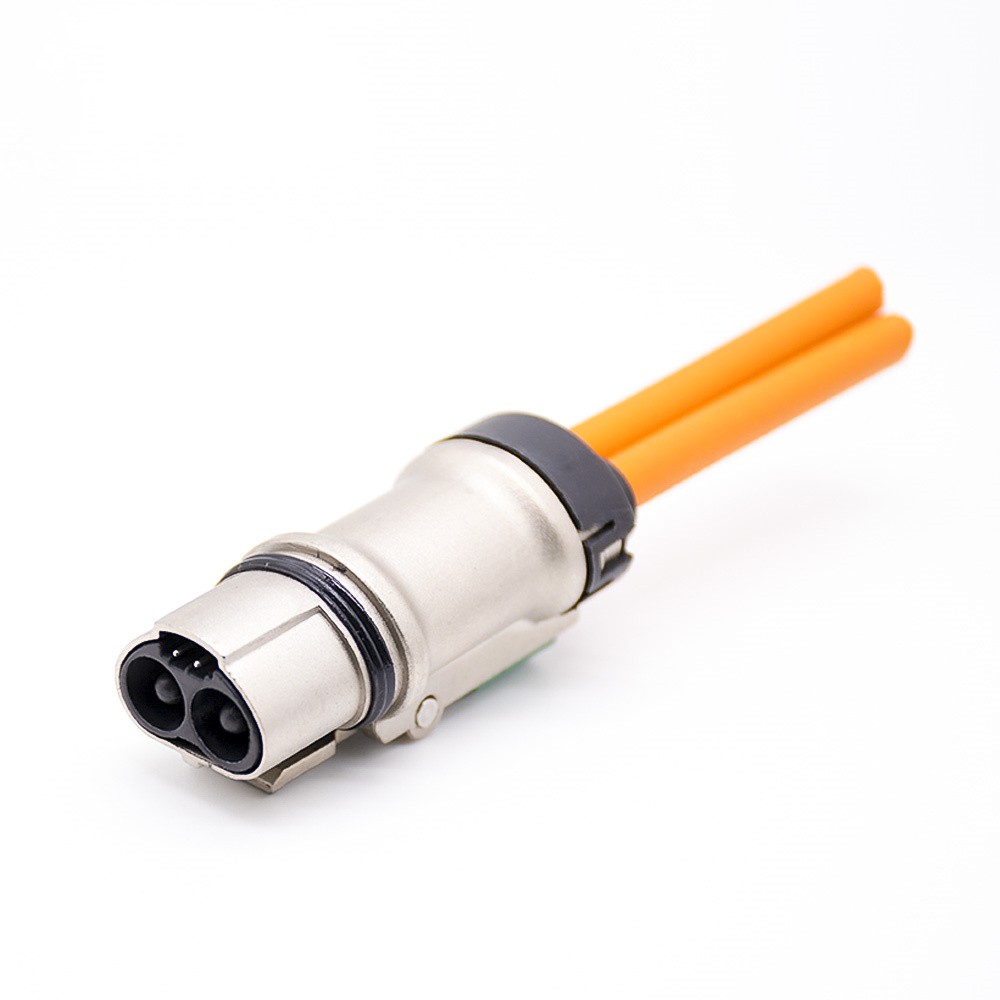 HVIL 高压安全锁连接器 2 针直式金属插头 35A 用于电缆 3.6mm 6mm2