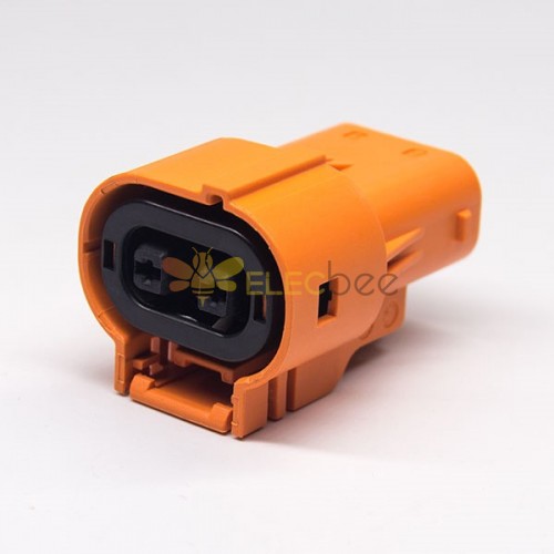 2Pin Socket 200A High Voltage Interlock Connector 8mm Plastic W/busbar M8  Thread Hole