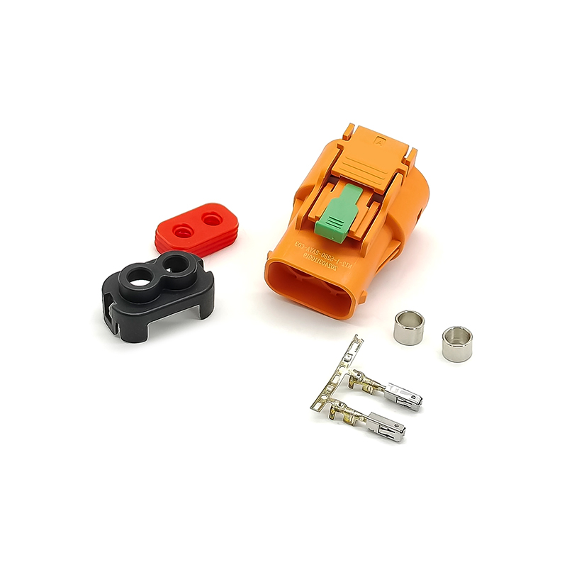 HVIL 2pin Straight Plastic Plug 23A 4mm² IP67  HVIL Series Connector