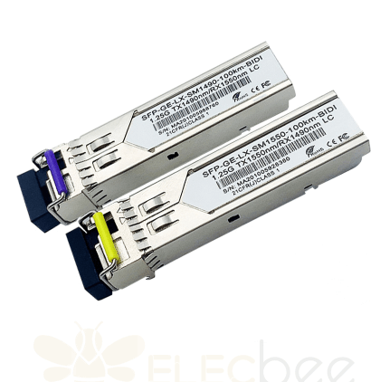 Interface LC do transceptor de fibra 10G SFP+ BIDI SMF TX1490/RX1550 100KM DDM