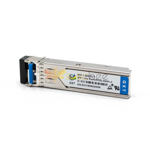 SFP-1.25G-EU1 1.25G SFP T1310 / R1550 40 كم DOM Simplex LC SMF وحدة الإرسال والاستقبال البصرية