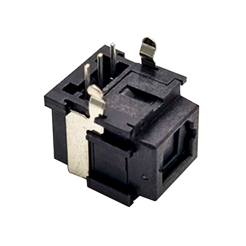 conector de fibra de enchufe toslink Fibra óptica Montaje del panel de ángulo recto con orificio de roscado automático Transmisor