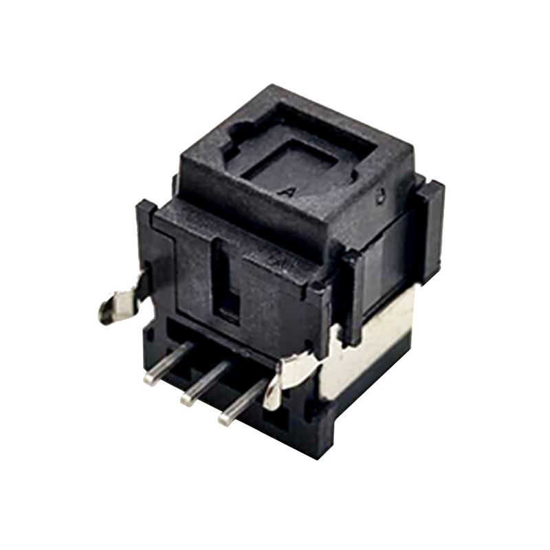 Toslink socket fiber connector Optical fiber Right angle panel mount with self tapping hole Receive