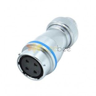 4 Pin Aviation Connector Industry Circular RA24 Screw Locking Docking Female Receptacle