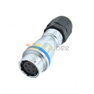 5 Pin Aviation Connector RA16 Straight PG Waterproof Docking Female Socket