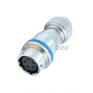 5 Pin Aviation Connector RA16 Watertight Screw Locking Docking Female Receptacle