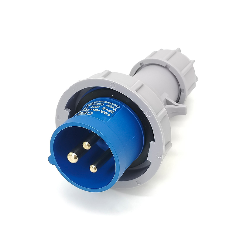 60309 230v 16A 3pin 220V-250V 50/60Hz 3P 6h 2P+E Impermeável IP67 CEE Industrial IEC60309 Plug Blue