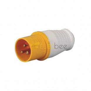工業連接器插頭IEC60309 32 3芯黃色2相IP44防水