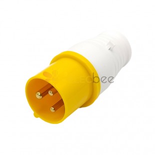 IEC60309 16A 3pin 110V-130V 50/60Hz 3P 4h 2P+E IP44 CEE Industrial Plug Yellow