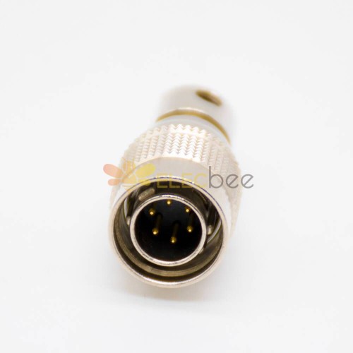 Hr10 Elecbee Male Plug 6 Pin Straight Solder Cup For Cable Circular Push Pull Connector 5pcs 