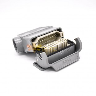 Conector pesado multi pino H16A 18Pin Silver Plating Size PG21 Botão plástico feminino bunda-joint Masculino