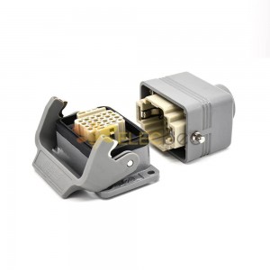 Conector para serviço pesado H6B 24 pinos macho sem contatos macho tipo encaixe fêmea M25 montagem em anteparo