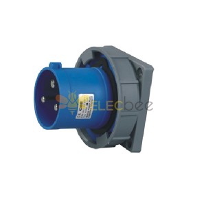 125A 3pin 220V-250V Socket 6h 2P+E IP67 CEE Industrial IEC60309 Panel Mount Pin Receptacle