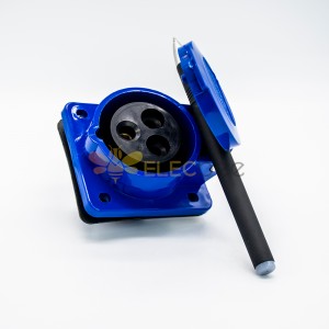 16A IEC60309 3pin 220V-250V 2P-E IP44 CEE Industrial Panel Mount Type d'Angle Socket