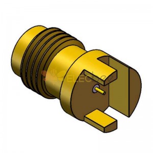 Conector de linha aérea macho de 2,4 mm, 12,7 x 4,8 mm / 0,50 x 0,19 polegadas Flange 0,86 mm / 0,034 