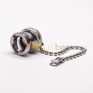 BNC Male Dust Cap with Chain Nickle Plated