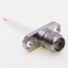 Connecteur femelle SMA, bride 12,7 x 4,8 mm / 0,500 x 0,190 pouce avec contact cylindrique