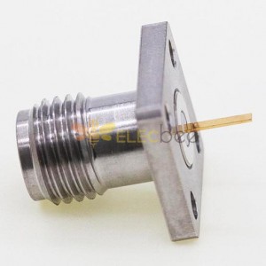 SMA Female Connector 12.7 x 9.5mm / 0.50 x 0.375inch Flange 1.27mm Horizontal Flat Pin