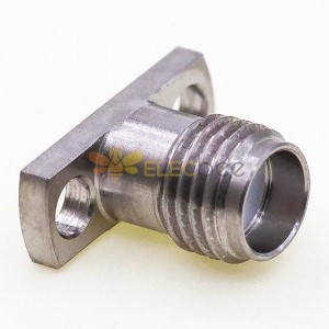 SMA 母头连接器 12.7 x 4.8mm / 0.50 x 0.19inch 法兰 1.27mm 水平扁针