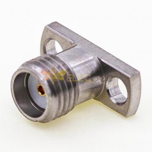 SMA 母连接器 12.7 x 4.8mm / 0.50 x 0.19inch 法兰 1.27mm 水平扁针